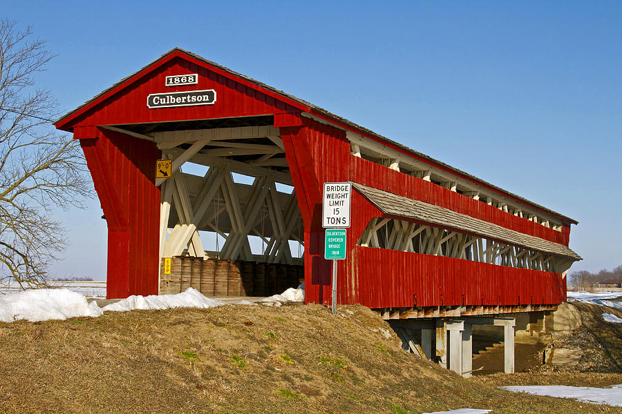 Culbertson or Treacle Creek Covered Bridge Photograph by Jack R Perry