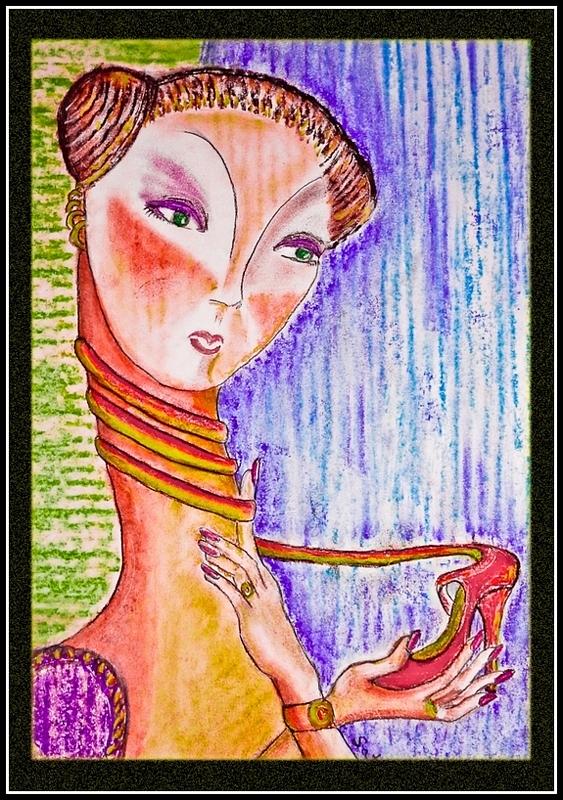 Women Pastel - Cultural Habit by Satya Winkelman Women Pastel - Cultural Habit by Satya Winkelman