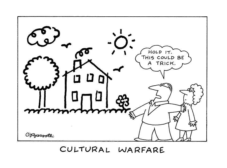 Cultural Warfare Drawing by Charles Barsotti