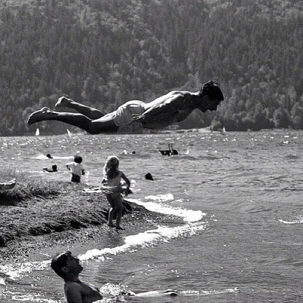 Bw Photograph - Cultus Lake Summer Of 89  #bw by Tonino Guzzo