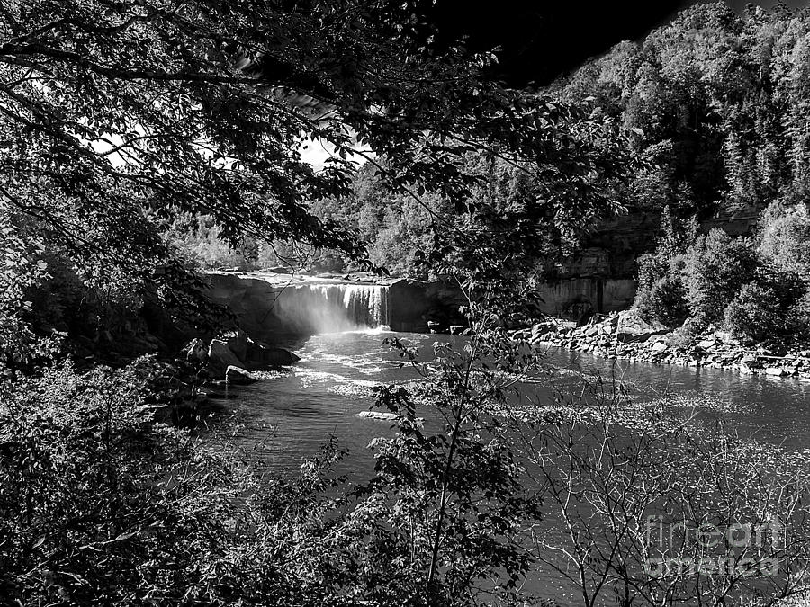 Cumberland Falls Black and White Photograph by Ken Frischkorn