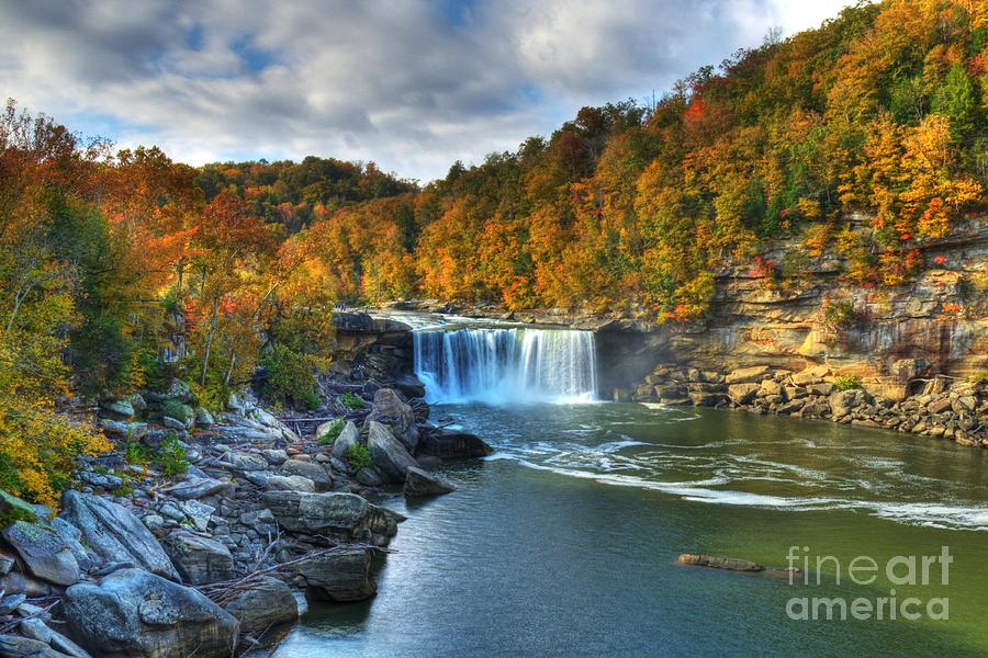 Landscape Photograph - Cumberland Falls In Autumn by Mel Steinhauer