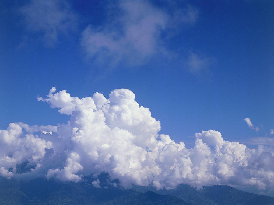 Cumulus Cloud Photograph - Cumulus And Cumulonimbus Clouds by Simon Fraser/science Photo Library