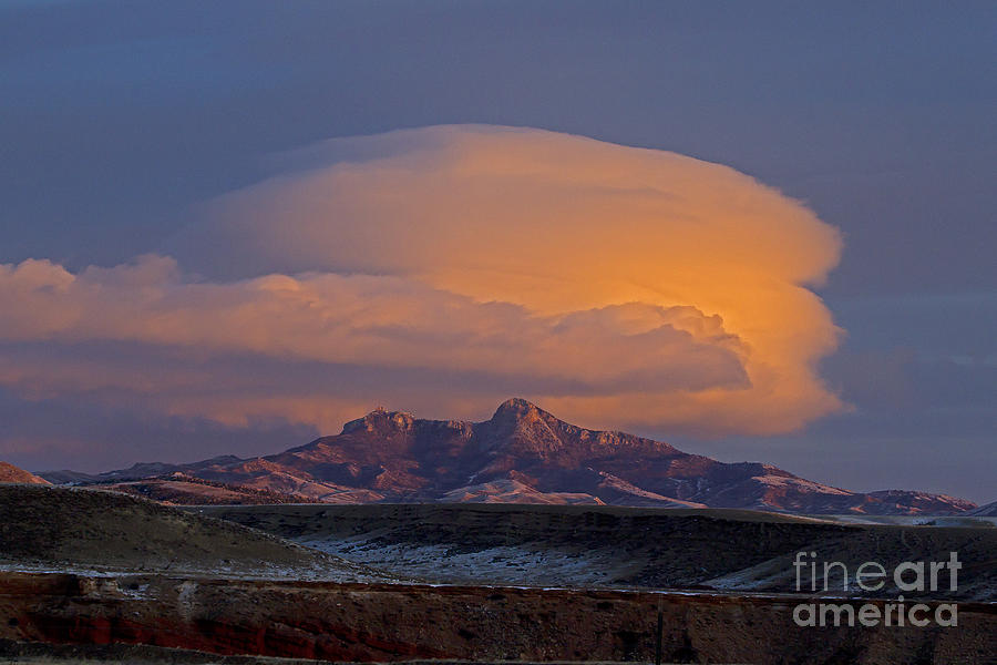 Cumulus Cloud Cap Over Heart Mountain   #2022 Photograph by J L Woody Wooden