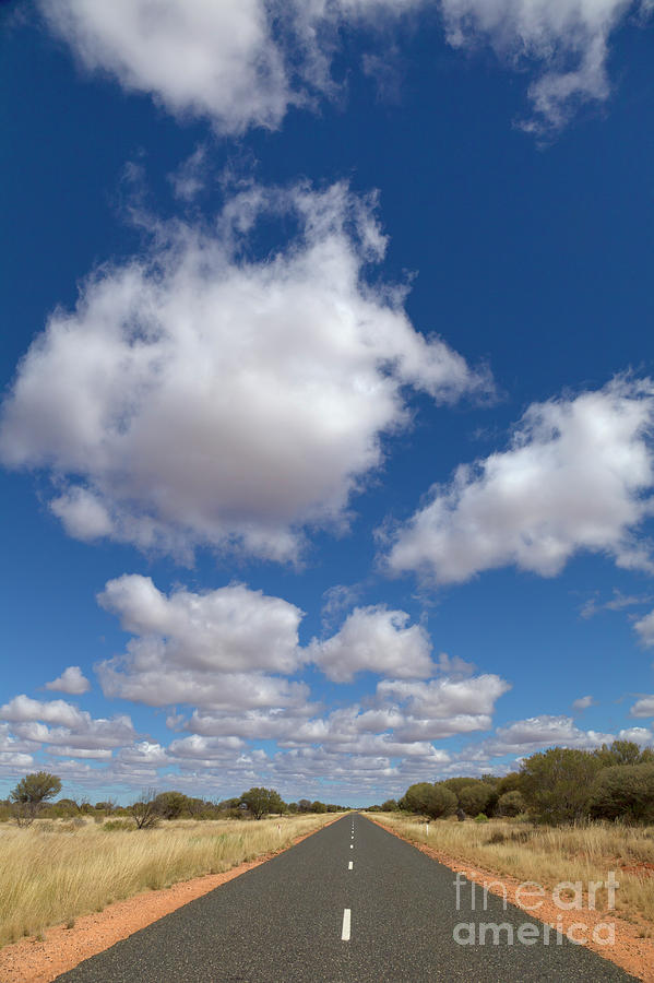 Clouds And Desert Road Photograph by Yva Momatiuk John Eastcott