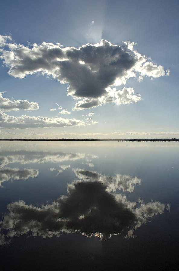 Cumulus Clouds And Reflection Photograph by Theodore Clutter