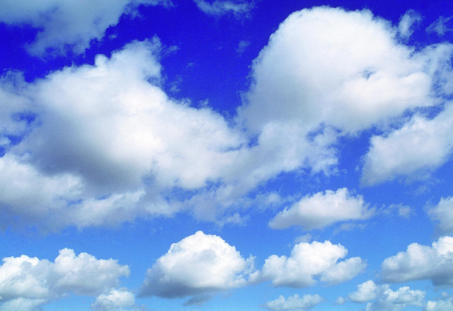 Cumulus Clouds In A Blue Sky Photograph by Pascal Goetgheluck/science Photo Library