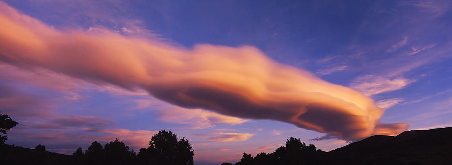 Nature Photograph - Cumulus Clouds In The Sky At Dusk, Paso by Panoramic Images