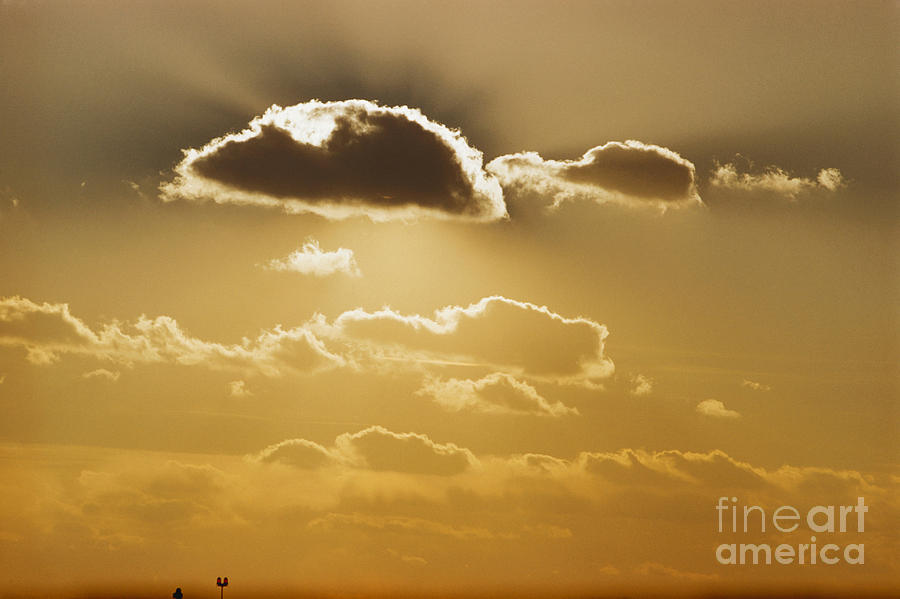 Sunset Photograph - Cumulus Clouds by John G Ross