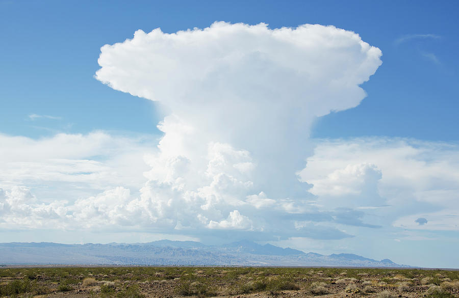 Cumulus Nimbus Cloud, Mojave Desert Photograph by Nine Ok