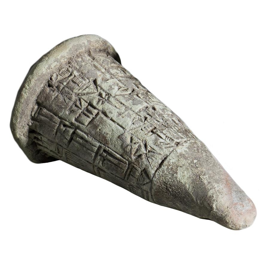 Ancient Photograph - Cuneiform Clay Cone by Photostock-israel