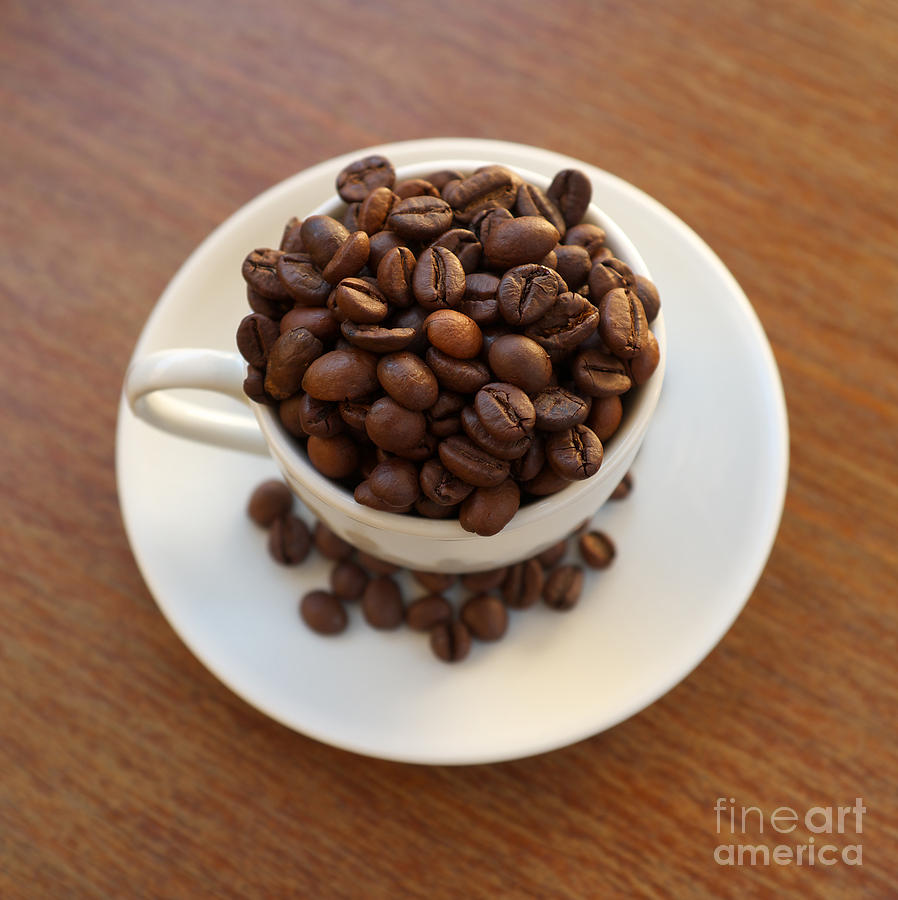 Coffee Photograph - Cup full of Coffee by Grigorios Moraitis
