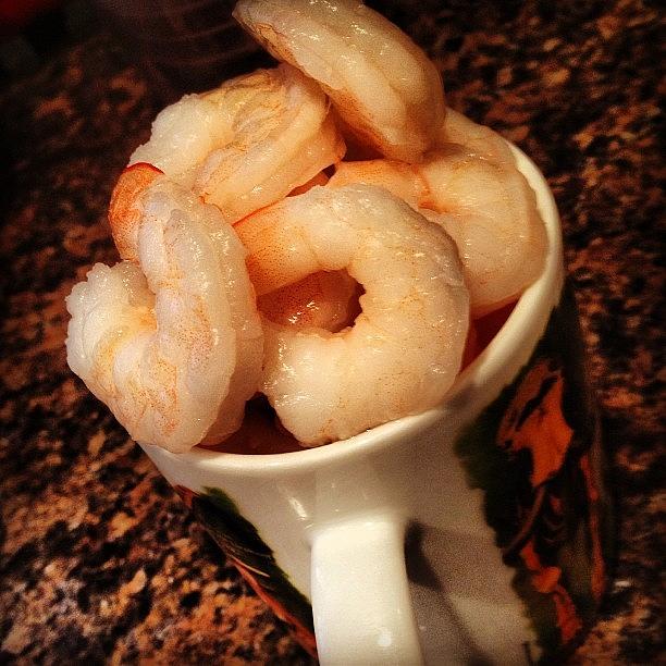 Cooking Photograph - Cup O Shrimp, Anyone? #shrimp #yum by Danielle McComb