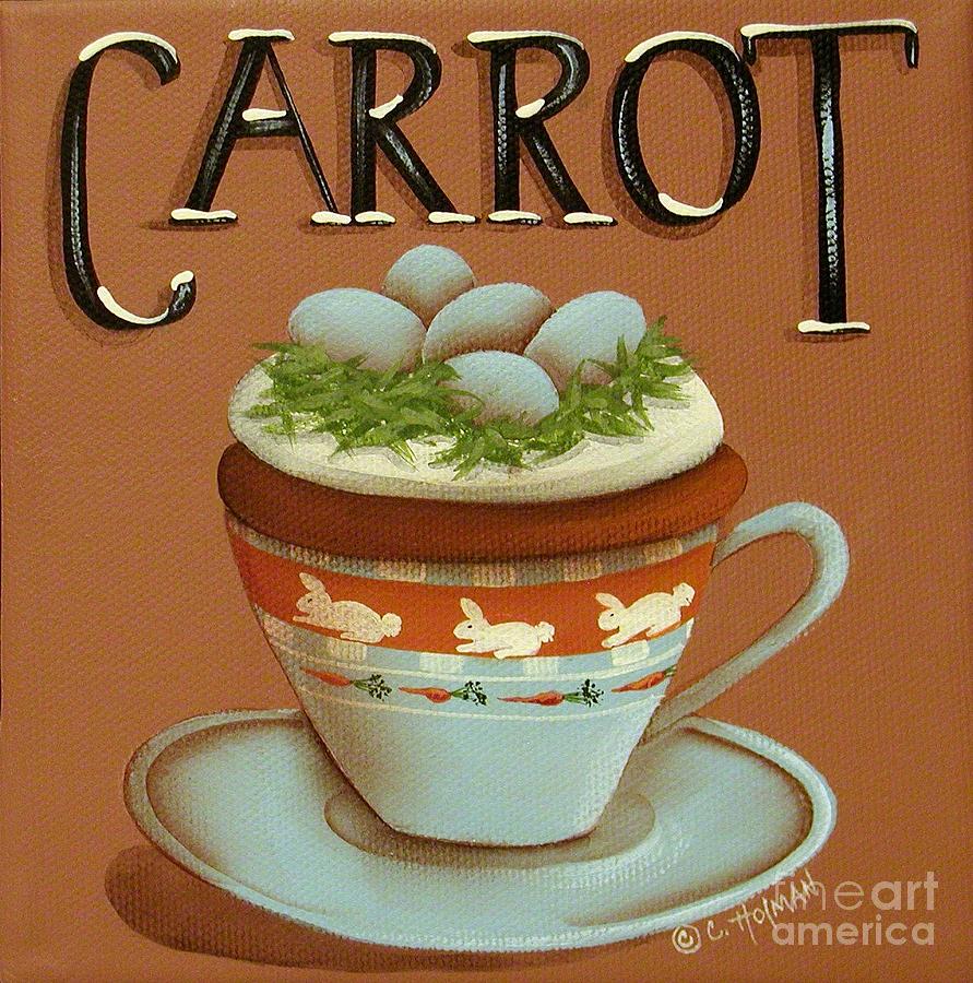 Carrot Painting - Cup of Carrot Cake by Catherine Holman