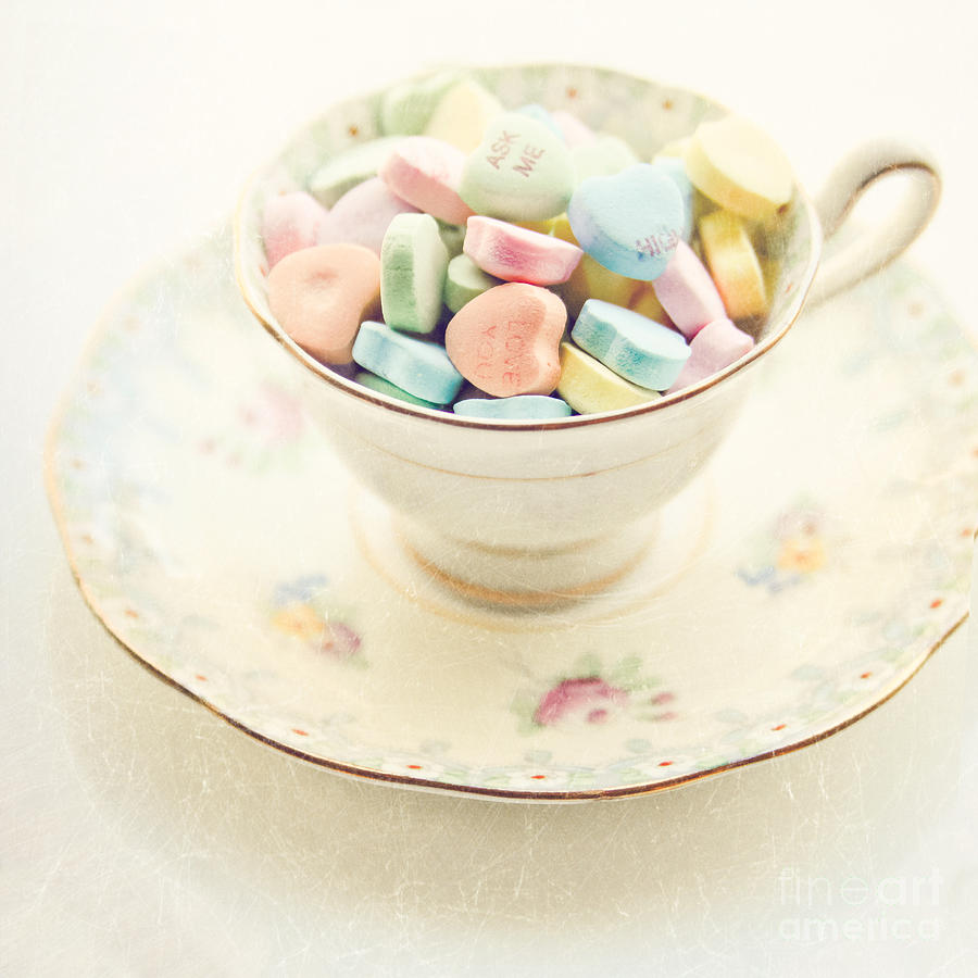 Cup Of Love- Valentine Candy Photograph by Sylvia Cook