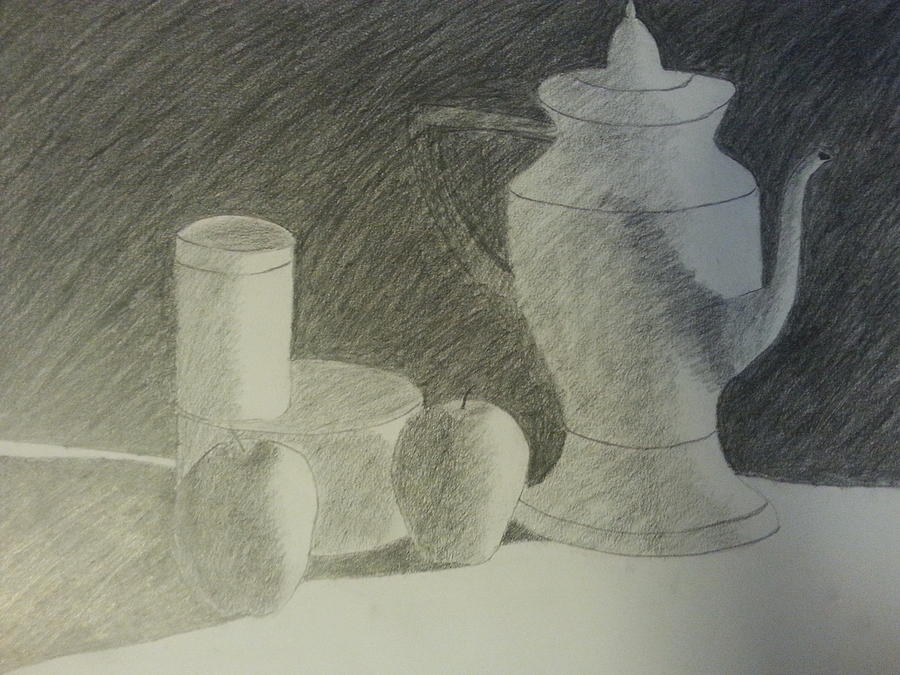Still Life Drawing - Cup of Tea by Kimberly Matherly