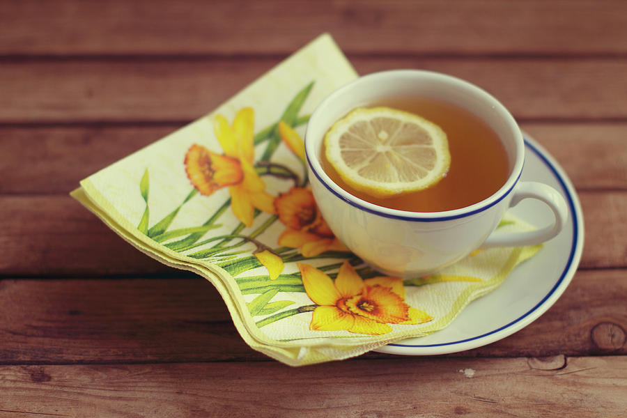 Cup Of Tea With Lemon Photograph by Copyright Anna Nemoy(xaomena)