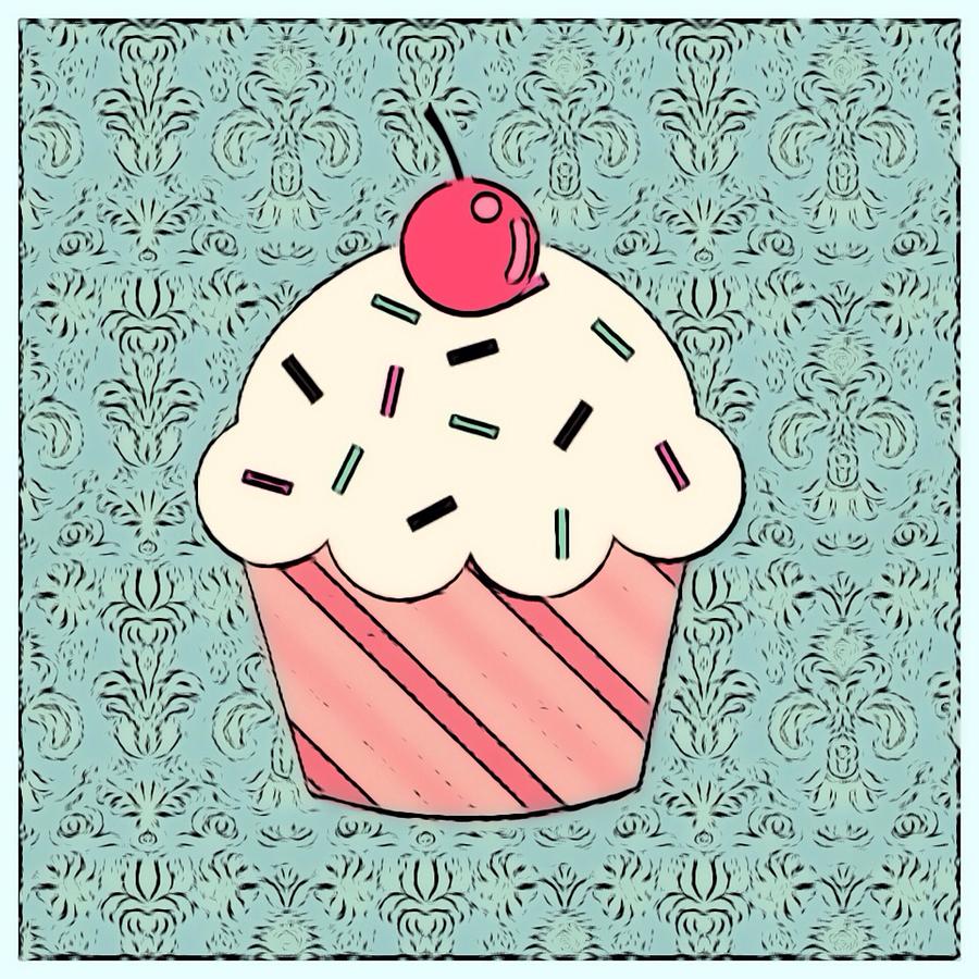Cupcake  1 Mixed Media by Lisa Piper