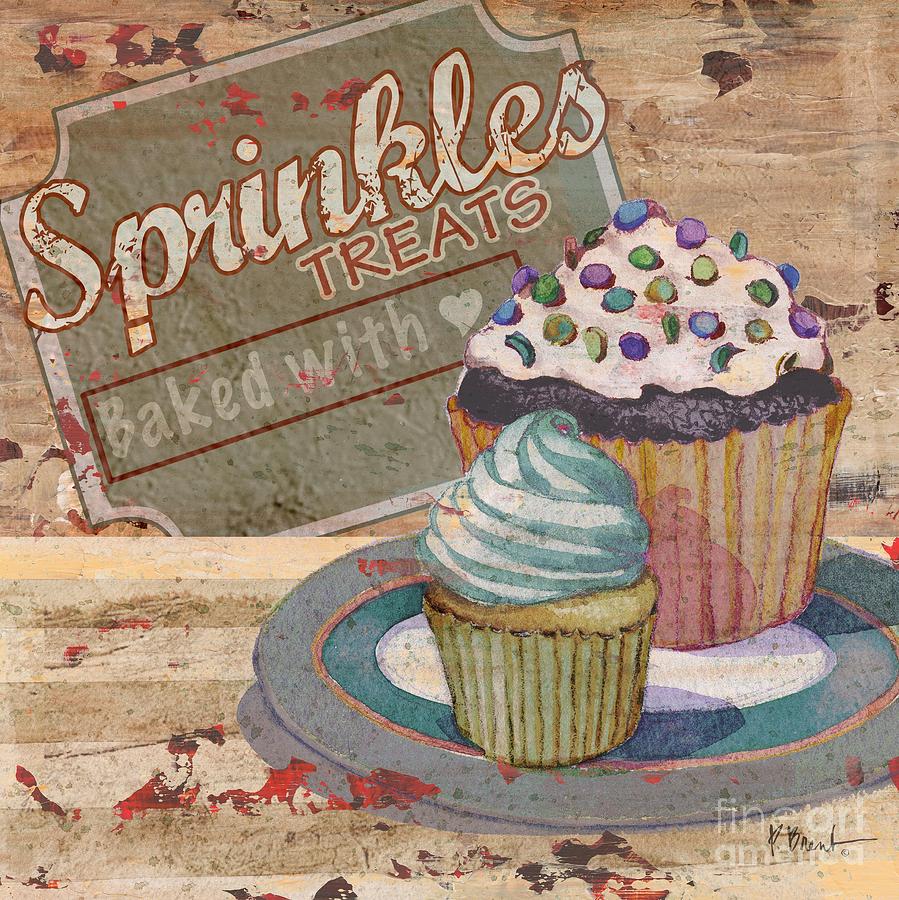 Chocolate Still Life Painting - Cupcake Baking Sign III by Paul Brent