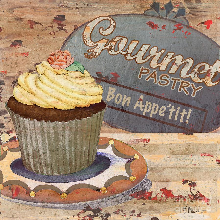 Chocolate Still Life Painting - Cupcake Baking Sign IV by Paul Brent