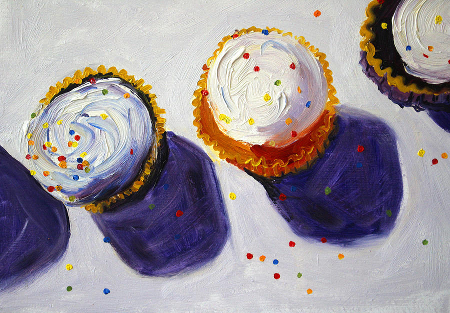 Cupcake Convention Painting by Nancy Merkle