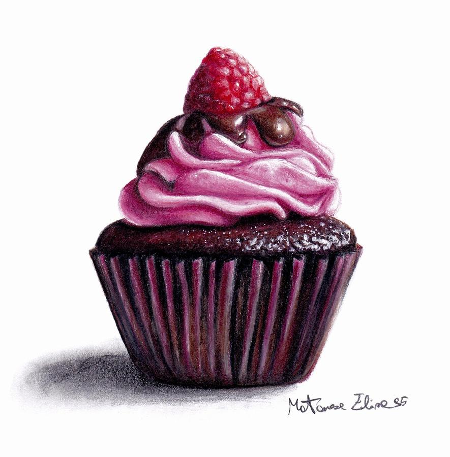 Cupcake Drawing by Elisa Matarrese