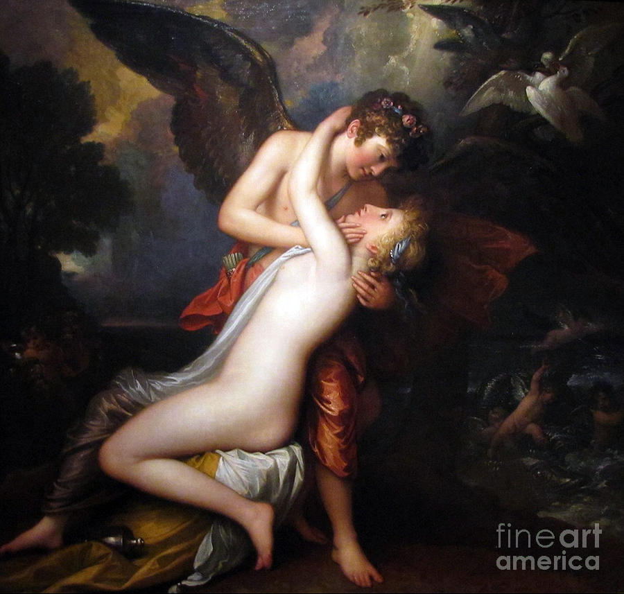 Cupid And Psyche By Benjamin West 1808 Photograph by Science Source