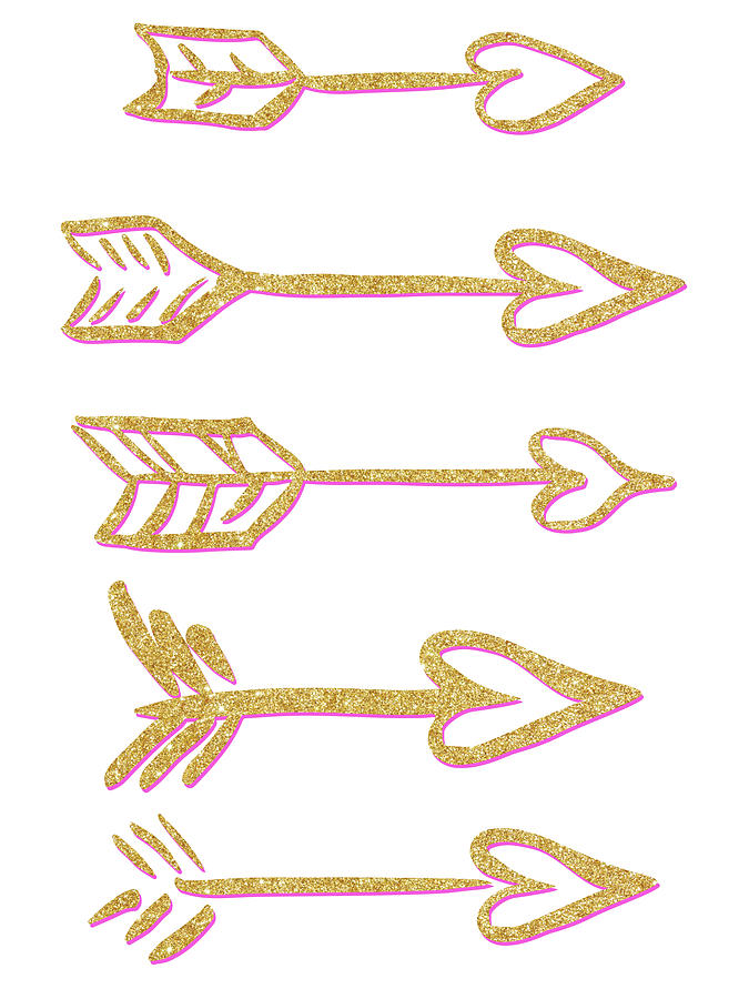 Arrows Digital Art - Cupids Arrows by Sd Graphics Studio