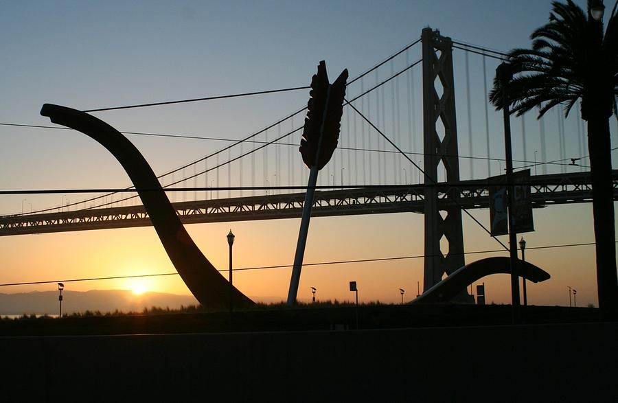 San Francisco Pyrography - Cupids Span at Sunrise by DUG Harpster