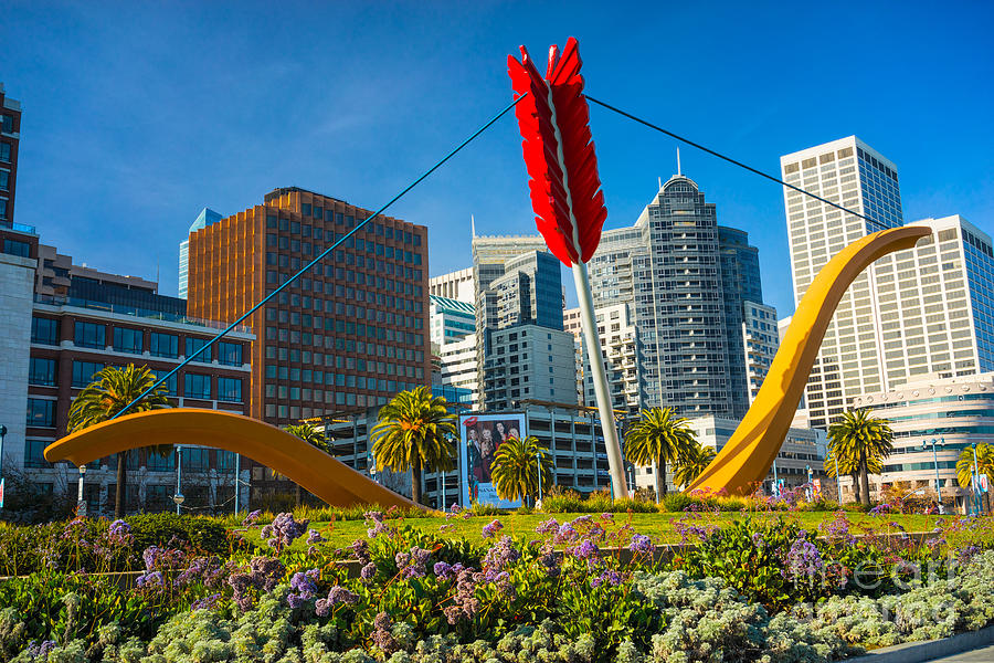 Cupids Span statue in San Francisco Photograph by Luciano Mortula