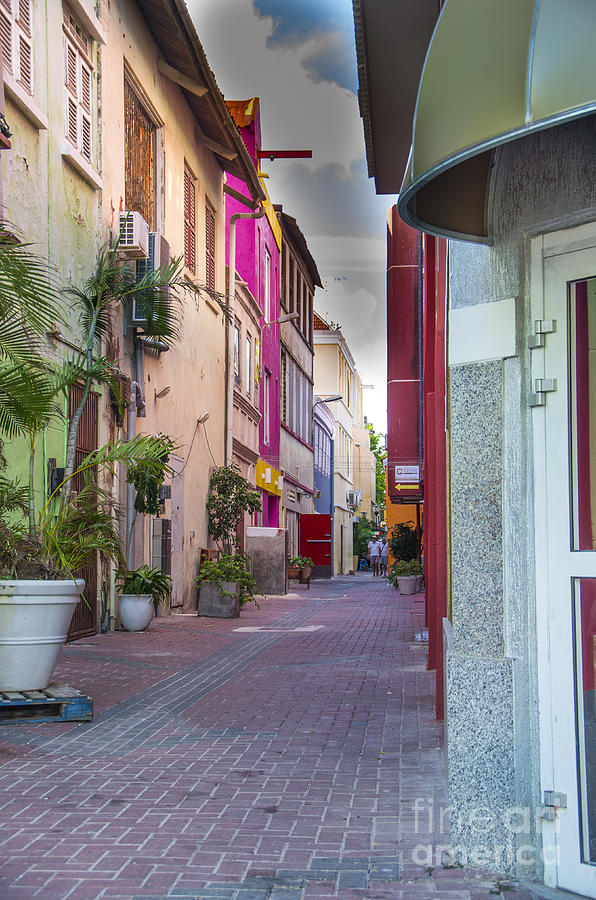 Curacao Alley Photograph by Louise Magno