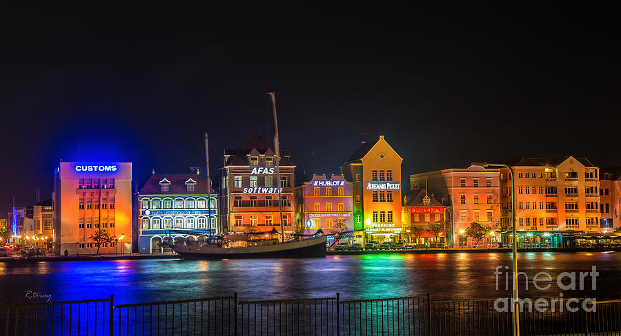 Architecture Photograph - Curacao by Night II by Rene Triay FineArt Photos