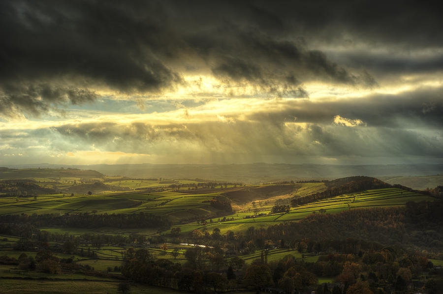 Curbar Sunbeams Photograph by Matthew Gibson - Fine Art America