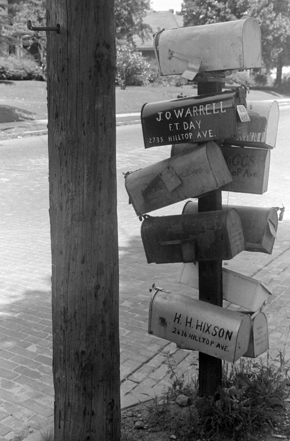 Curbside Mailboxes, 1938 Photograph by Science Source