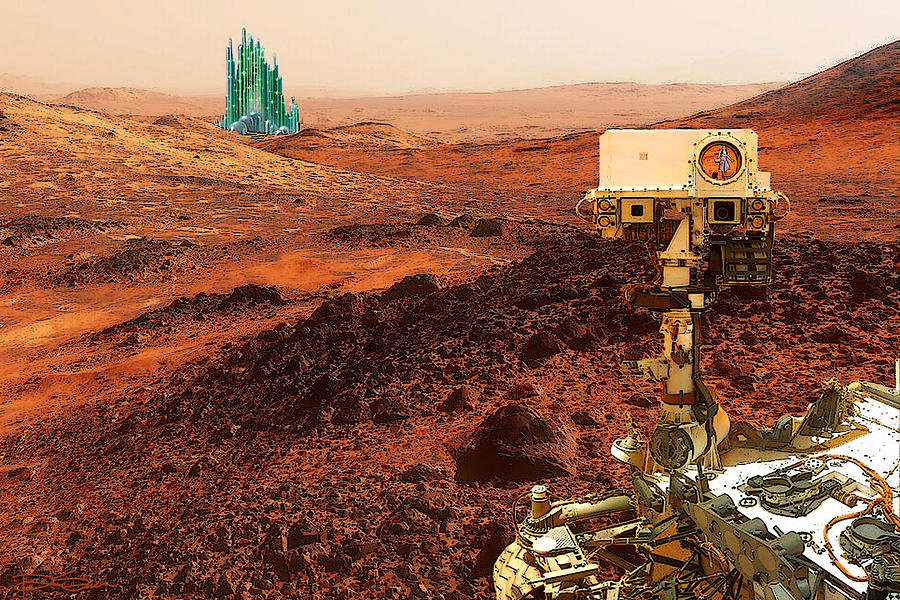 Fantasy Photograph - Curiosity Discovers Life on Mars by Ric Soulen