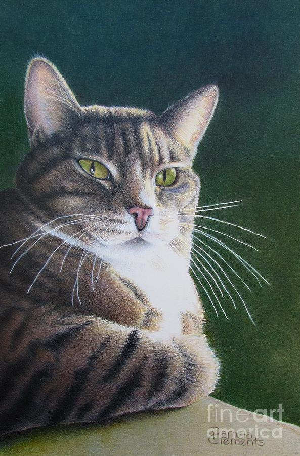 Cat Painting - Royalty by Pamela Clements