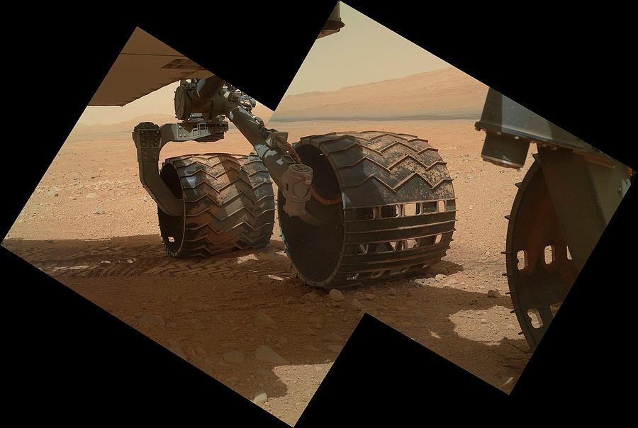 Curiosity Rovers Wheels Photograph by Nasa/jpl-caltech/msss/science Photo Library
