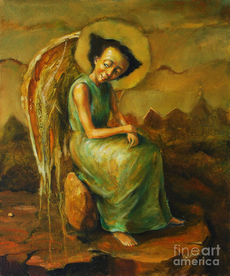 Curious Angel Painting