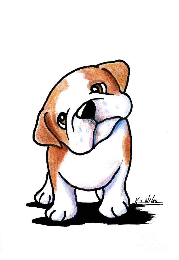 Curious Bulldog Drawing by Kim Niles - Fine Art America