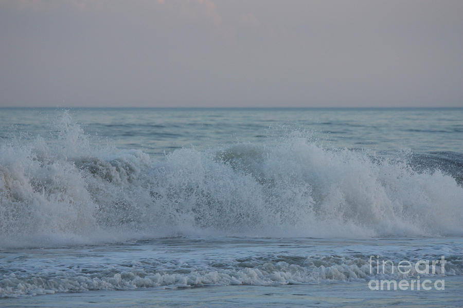Telfer Photograph - Curl Crashing Down At Jones Beach by John Telfer