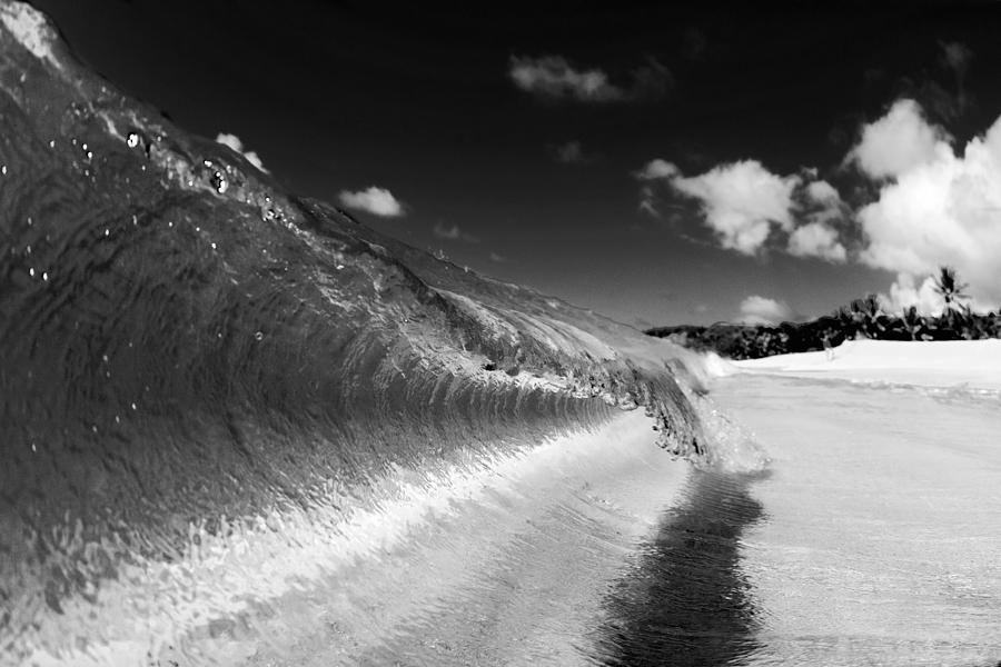 Black And White Photograph - Curl Line by Sean Davey