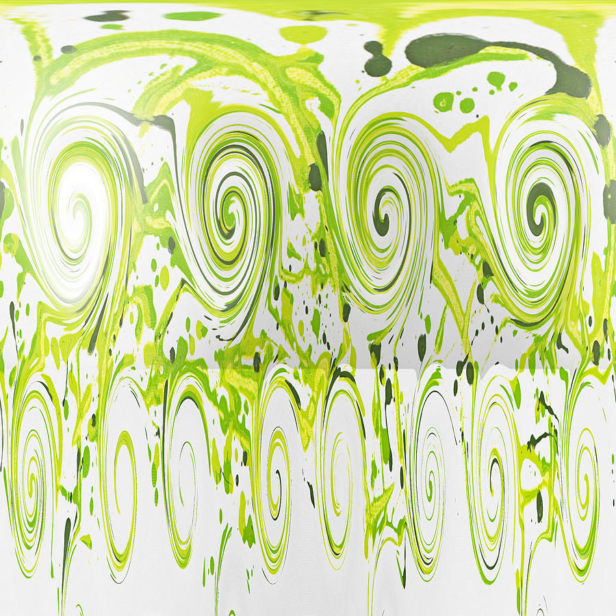 Abstract Painting - Curly Greens by Alli Cullimore
