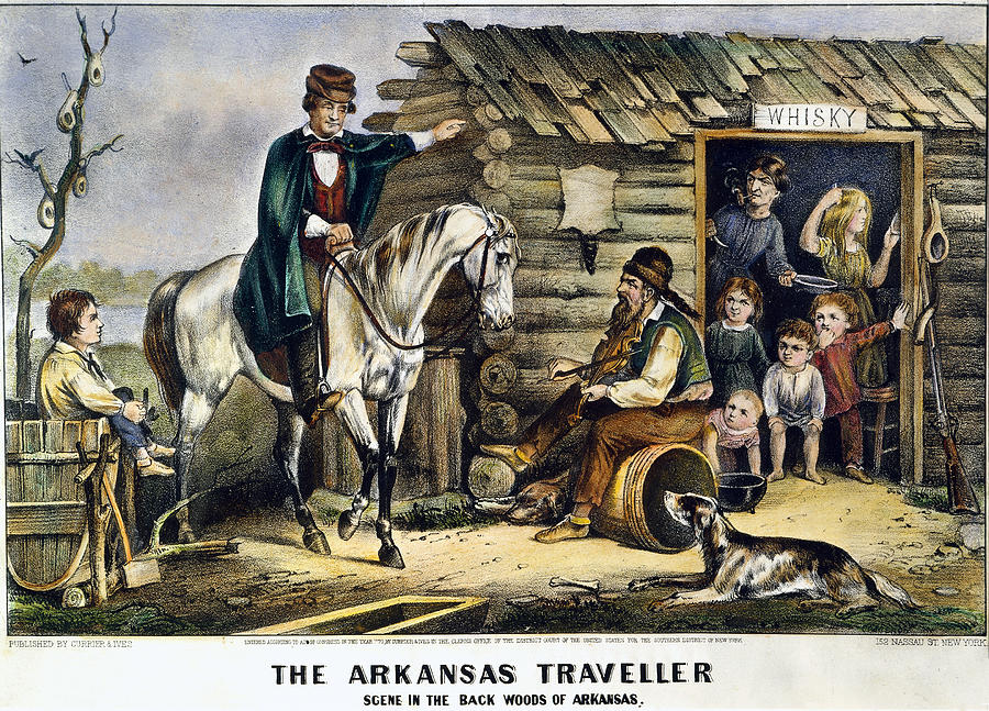 Transportation Drawing - The Arkansas Traveler by Currier and Ives