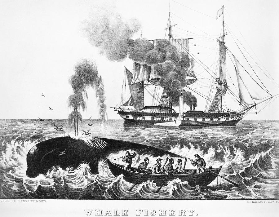 Currier & Ives Whaling Painting by Granger