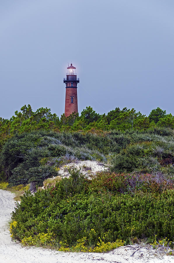 Currituck Beach Lighthouse before the storm Photograph by Greg Reed