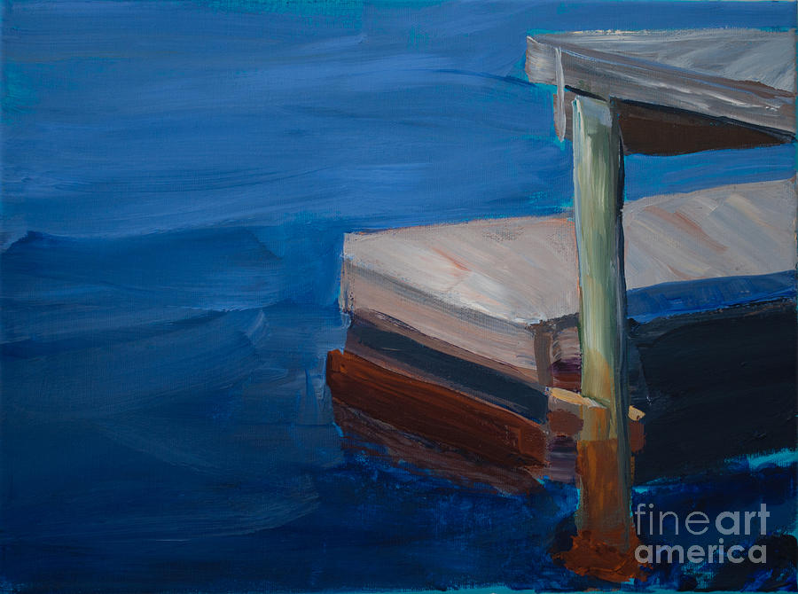 Nature Painting - Currituck Dock by Paulette B Wright