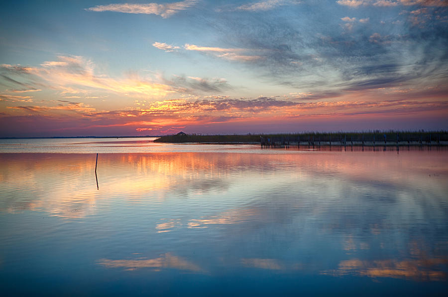 Currituck Sound Sunset Photograph by Jack Nevitt