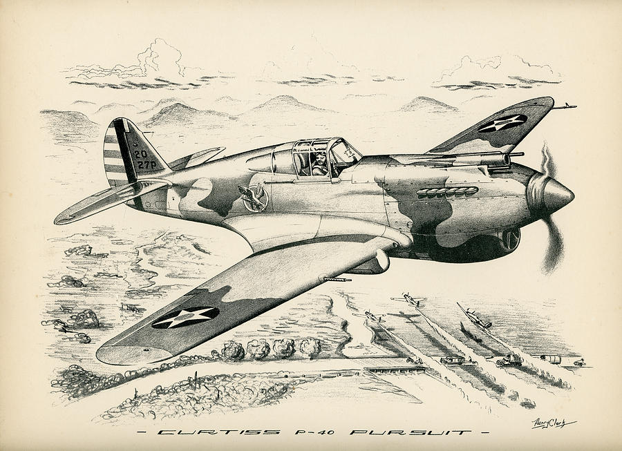 Рисунок 16 20. P-40 Tomahawk арт. Рисунок самолеты 40х. Самолёт карандашом 19 века. Кертисс п-40 рисунок.