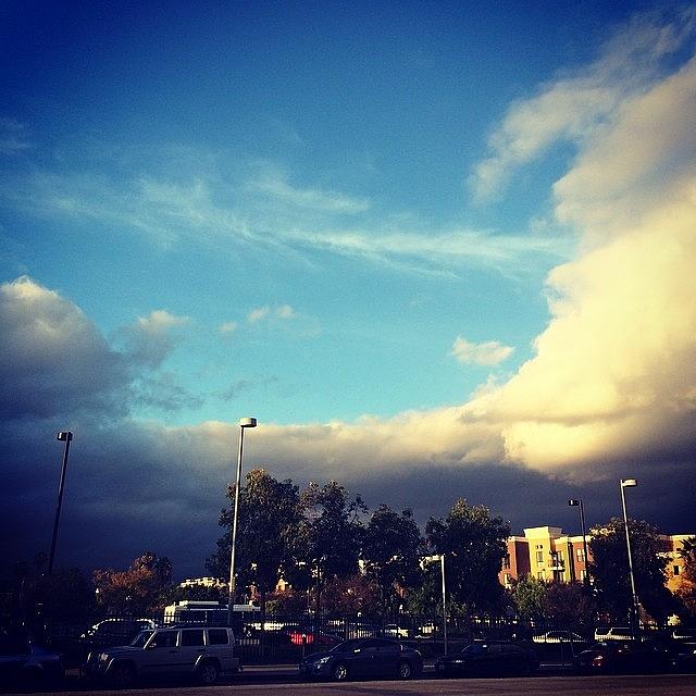 Blue Photograph - Curvaceous #clouds #sky #blue by Ann Marie Donahue