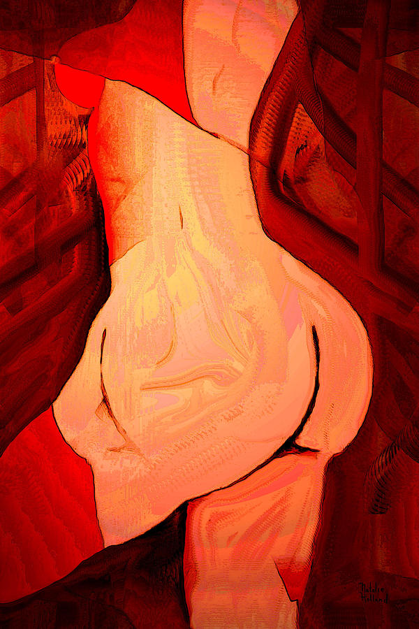 Nude Mixed Media - Curvaceous by Natalie Holland